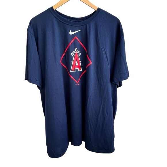 Nike Dri-FIT Los Angeles Angels T-Shirt 3XL NWT Navy Blue Short Sleeve - Picture 1 of 9